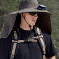 thumbnail image 5 of Voska Solar Powered Fan Hat Wide Brim Mountaineering Hiking Fishing Sun Protection Outdoor Cap Army Green, 5 of 5