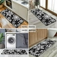 thumbnail image 6 of Black Christmas Snowflake Pattern Kitchen Rug Mat,Kitchen Runner Rugs Non Skid Washable,Decorative Kitchen Floor Mats for Kitchen,Sink,Laundry,17"x47.2", 6 of 7