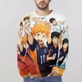 thumbnail image 4 of Anime Haikyuu Men's Long Sleeve T Shirt 3D Printed Fashion Tee Shirts Top Soft Comfortable Daily Shirt, 4 of 6