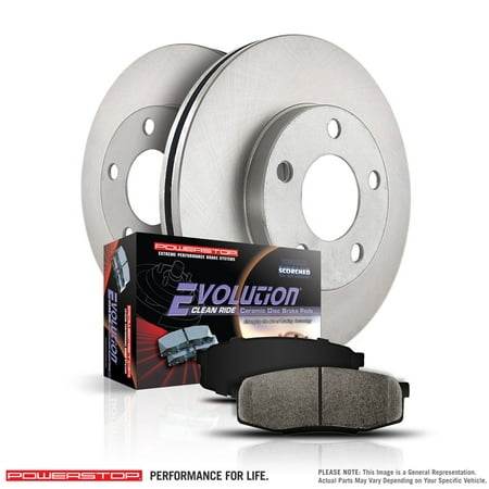 Power Stop KOE7666 Autospecialty By Power Stop 1-Click Daily Driver Brake Kits; Front; Incl. OE Replacement Rotors w/Z16 Ceramic Scorched Brake