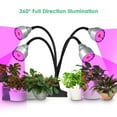 thumbnail image 4 of Yeacher Triple H-eads USB Lampe de Croissance pour Plantes 78 LED Spectre Complet Pince de Bureau Réglable, 4 of 8