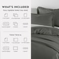 thumbnail image 2 of Noble Linens 7 Piece Solid Duvet Bundle in Gray, Twin, 2 of 5