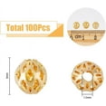 thumbnail image 2 of Gold 100Pcs 18K Gold Plated Filigree Hollow Round Beads 6mm Brass Beads Gold Spacer Beads Alloy Charm Beads Metal Loose Beads for DIY Crafts Bracelets Necklaces Earrings Jewelry Making, 2 of 7