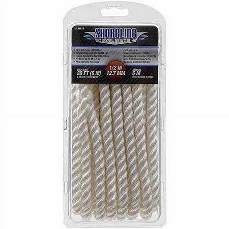 UPC: 0013893591616 | Shoreline Marine Twisted Nylon Dock Line White
