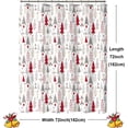 thumbnail image 3 of Christmas Shower Curtain, Colorful Christmas Tree Shower Curtains for Bathroom Decor, Red Green Winter Holiday Shower Curtain, Merry Christmas Xmas Pine Fabric Cloth Bath Curtain, 72 x 72 Inch, 3 of 6