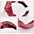 thumbnail image 3 of Diadema JM para mujer con estampado retorcido Rojo Verde, 3 of 5