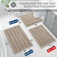 thumbnail image 2 of Bathroom Rug Mat, Non Slip Quick Dry Bath Mats, Extra Thick and Super Absorbent Bath Rugs, Luxury Microfiber Chenille Plush Fluffy Washable Soft Shower Carpet for Floor, 24" x 17", Camel, 2 of 6