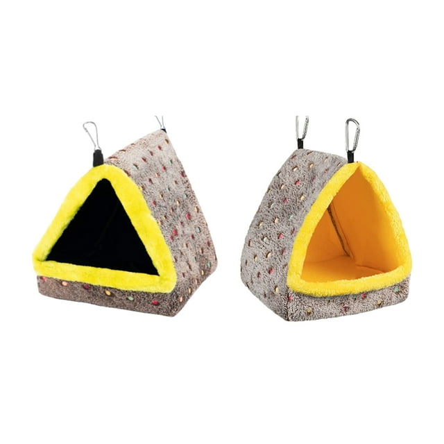 mmirethe Comfortable Bird Bed For Cage With Mat Cotton Sturdy And Durable Adding Velvet And Thickening internal black 1Set