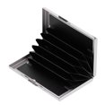 thumbnail image 3 of Card Organizer, Stainless Steel Antimagnetic Credit Card Holder PVC Lining  For Credit Cards ,Black, 3 of 8