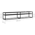 thumbnail image 2 of vidaXL TV Stand Entertainment Center TV Console Unit Black Tempered Glass, 2 of 5