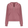 thumbnail image 5 of RYDCOT Sweatshirts for Women Loose Fit Plus Size Sweatshirts for Women Half Zip Cropped Hoodies Pullover Sweatshirts Spring Fall Outfits Tops Clearance $10, 5 of 6