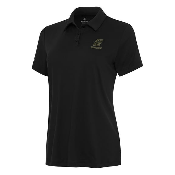 Women's Antigua Black Brad Keselowski Reprocess Polo