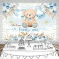 thumbnail image 4 of We Can Bearly Wait Baby Shower Backdrop for Boy Boho Blue Bear Baby Shower Decorations Balloon Bearly Wait  Grass Banner Photo Booth Props, 4 of 4