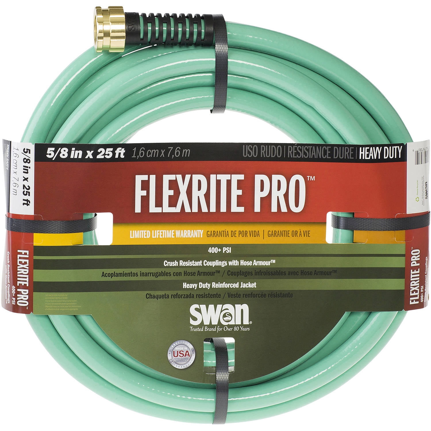 Swan FlexRITE PRO 5 8" x 25' Heavy Duty Flexible Garden Hose by Swan Products Llc