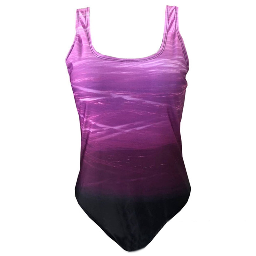 purple one piece bathing suit
