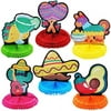 6 Cinco De Mayo Fiesta Honeycomb Table Centerpiece 8.5? for Fun Fiesta Taco Party Supplies, Luau Event Photo Props, Mexican Theme Decoration, Carnivals Festivals, Taco Tuesday Event