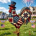 thumbnail image 6 of Darzheoy Metal Rooster Yard Decor, Handcrafted Wrought Iron Statue, Rustic Farmhouse Yard Ornament, Weatherproof Outdoor Decor for Porch, Patio, Lawn, Garden, Front Door, 6 of 7