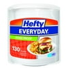 (2 pack) (2 pack) Hefty Medium Round Foam Party Plates, 130 Count