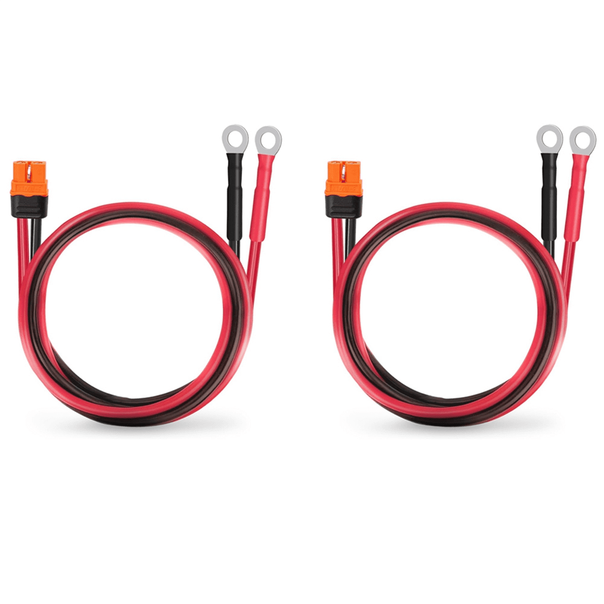 XT60i to O Ring Terminal Cable 10AWG Female to O Ring Connector XT60i Extension Cable for Power Station Solar Generators,2 * XT60i Female to O Ring terminal cable