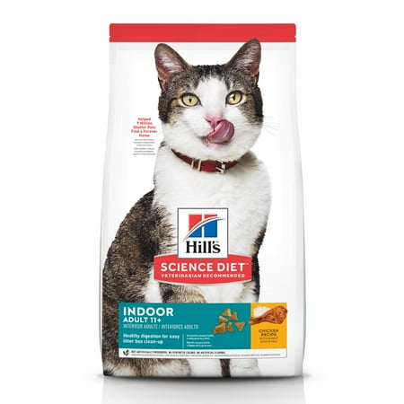 UPC: 0052742252902 | Hill s Science Diet Senior 11+ Indoor Chicken Recipe Dry Cat Food  3.5 lb bag