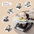 thumbnail image 4 of PRVAETU 5 in 1 Baby Walker (Walk,Jumper,Rocking,Push,Eating Mode) for Boys Girls,Foldable,Music & Light,Height Adjustable,Wheel for Infant Babies,Blackstar, 4 of 6