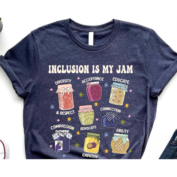 Inclusion Is My Jam T-Shirt, Special Education Teacher Shirt, Autism Teacher Gift, Para Shirt, Para Gift Shirt TH270529