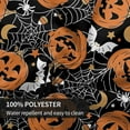 thumbnail image 6 of Halloween Tablecloth 70 Inch Round, Black Pumpkins Spider Web Decorative Tablecloths Stain Resistance Polyester Halloween Table Cloth for Holiday Parties Kitchen Dining Indoor Outdoor, 6 of 6