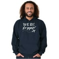 thumbnail image 4 of Funny We Be Trippin Airplane Travel Unisex Plus Fleece Graphic Hoodie Brisco Brands 4X, 4 of 5