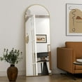 thumbnail image 5 of Anyrose 59.5" x 16" Arched Full Length Mirror Floor Mirror with Stand Wall-Mounted, Gold, 5 of 6
