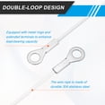 thumbnail image 4 of Uxcell 5mm x 8cm Lanyard Cable, 5 PCS 304 Stainless Steel Cable Eyelets Ended Short Wire Rope Lanyard Safety Tether Chain Lock for Outdoor Gate Curtains Hanging Lamps, White, 4 of 6