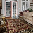 thumbnail image 2 of 2'x3' Red Black Machine Woven Floral Traditional Indoor Accent Rug, 2 of 3