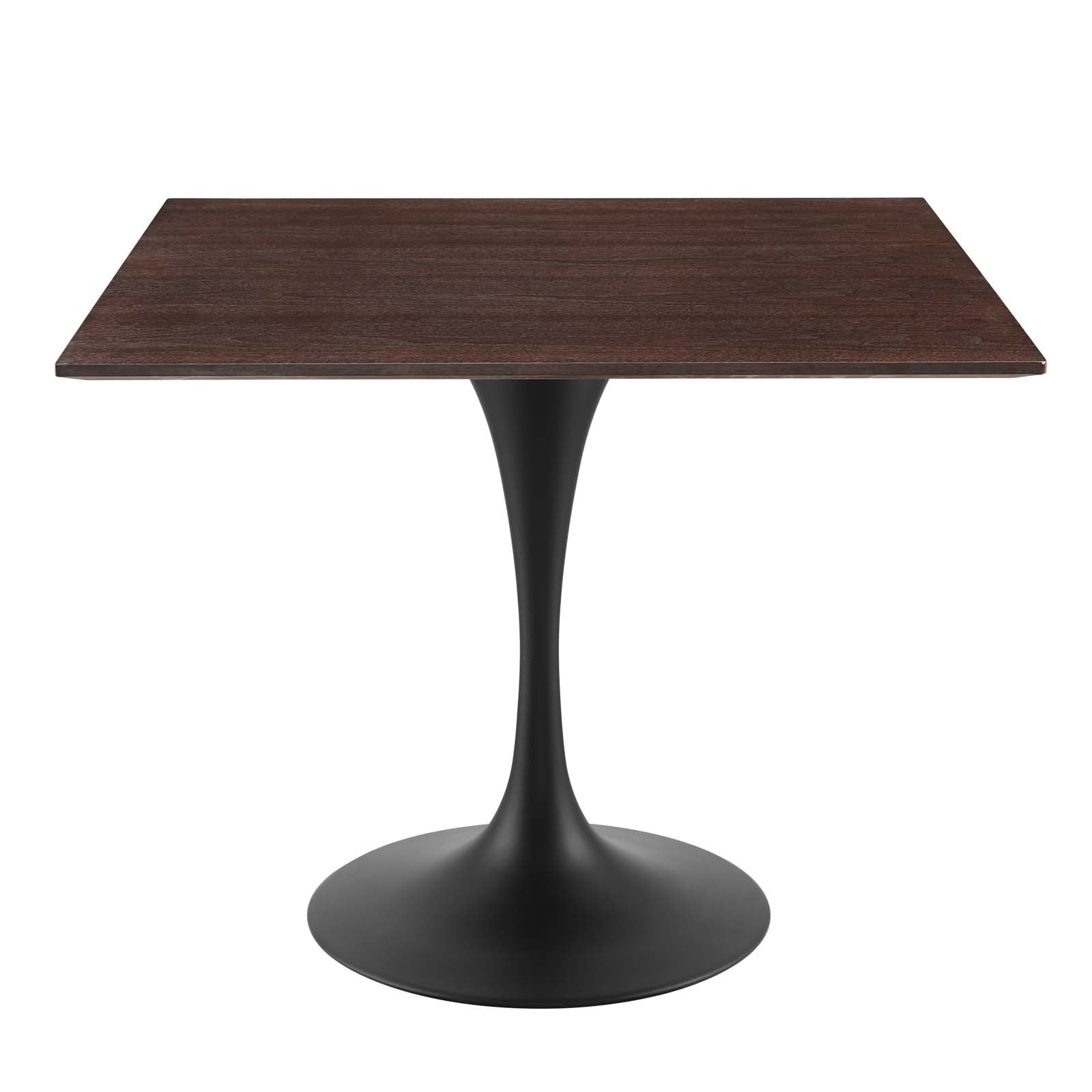 Dining Table, Square, Wood, Black Dark Brown, Modern Contemporary Urban ...