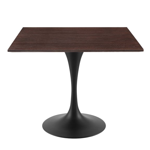 Dining Table, Square, Wood, Black Dark Brown, Modern Contemporary Urban Design, Kitchen Room Cafe Bistro Restaurant Hospitality