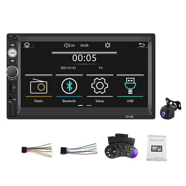 Sidaley Metal Auto MP5 Estéreo de 7 pulgadas compatible con Bluetooth 4.3 Pantalla táctil 1024x600 Control remoto Radio inalámbrica Música Combinaciones de reproductor de DVD/TV para coche Sidaley VI016978-00B