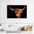 thumbnail image 5 of Elephant Stock Scottish Highland Cow Wall Art - Horizontal Canvas Wall Art - Hallway Wall Decor - Animal Canvas - Black And Brown Decor - 12" x 8", 5 of 6
