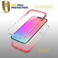 thumbnail image 2 of iPhone 13 Pro Case With Built-in Screen Protector, Rosebono Hybrid Gradient Transparent Soft TPU Clear Skin Cover Case For iPhone 13 Pro (Red), 2 of 5