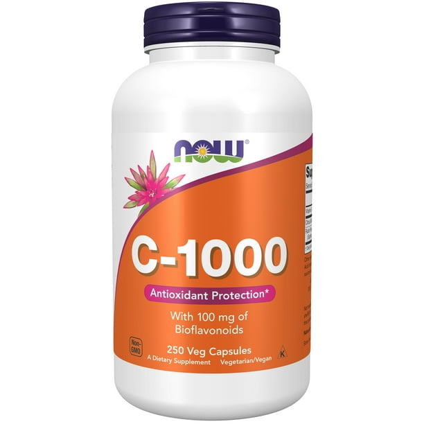 Now Supplements Vitamin C 1 000 With 100 Mg Of Bioflavonoids Antioxidant Protection 250 Veg Capsules Walmart Com Walmart Com