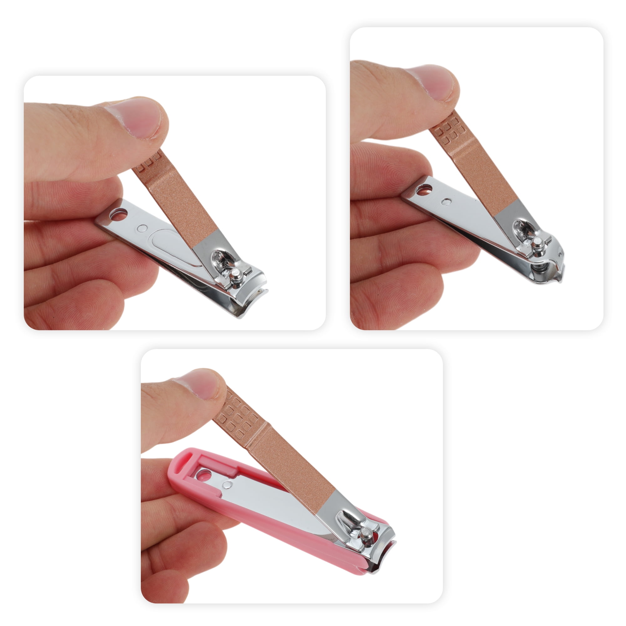 Unique Bargains 6pcs Portable Nail Clippers Set 3.54" Length Rose Gold Tone