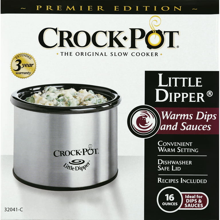 Crock-Pot Little Dipper Mini Slow Cooker Black Model 32041 Dip Pot