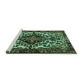 thumbnail image 2 of Ahgly Company Machine Washable Indoor Square Persian Turquoise Blue Traditional Area Rugs, 8' Square, 2 of 4