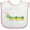 White and Pink, variant on Inktastic Caterpillar 3 Boys or Girls Baby Bib