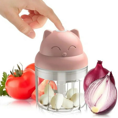

Electric Garlic Chopper Mini USB Rechargeable Portable Electric Food Chopper 250ML Wireless Small Food Processor for Chopping Garlic Ginger Chili Minced Meat Onion Etc Kitchen Tools