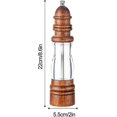 thumbnail image 2 of Pepper Mill,Wooden with Adjustable Ceramic Rotor - High Volume Peppercorn Salt Mill,8 Inches Tall, 2 of 5