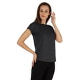 thumbnail image 2 of Inkmeso T-Shirt à Manches Courtes Uni pour Femmes Coupe Régulière Décontractée T-shirts Basiques Doux, 2 of 7