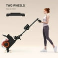 thumbnail image 5 of Beyamis Rowing Machine Exercise Equipment Foldable Water Rower - Wheels/LCD Monitor/Tablet Holder for Home Gym Cardio Training, Fitness Gear, Red, 5 of 7