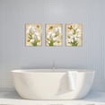 thumbnail image 5 of 3 Piece White Flower Picture Bathroom Decor Tulip Painting Art Print Vintage Floral and Butterfly Canvas Artwork Framed for Bedroom Ready to Hang 12x16x3Pcs, 5 of 6