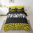 thumbnail image 2 of Erosebridal Cheetah Print Bed in a Bag King size, Rustic Animals Bed Set, Zebra Room Decor, Reversible, 2 of 5