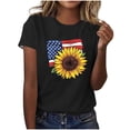 thumbnail image 2 of JOANKDMI 4th of July Shirt Women Cute Cotton American Flag Independence Day Short Sleeve Crewneck Tops Trendy Holiday Festival Patriotic T Shirts, 2 of 5