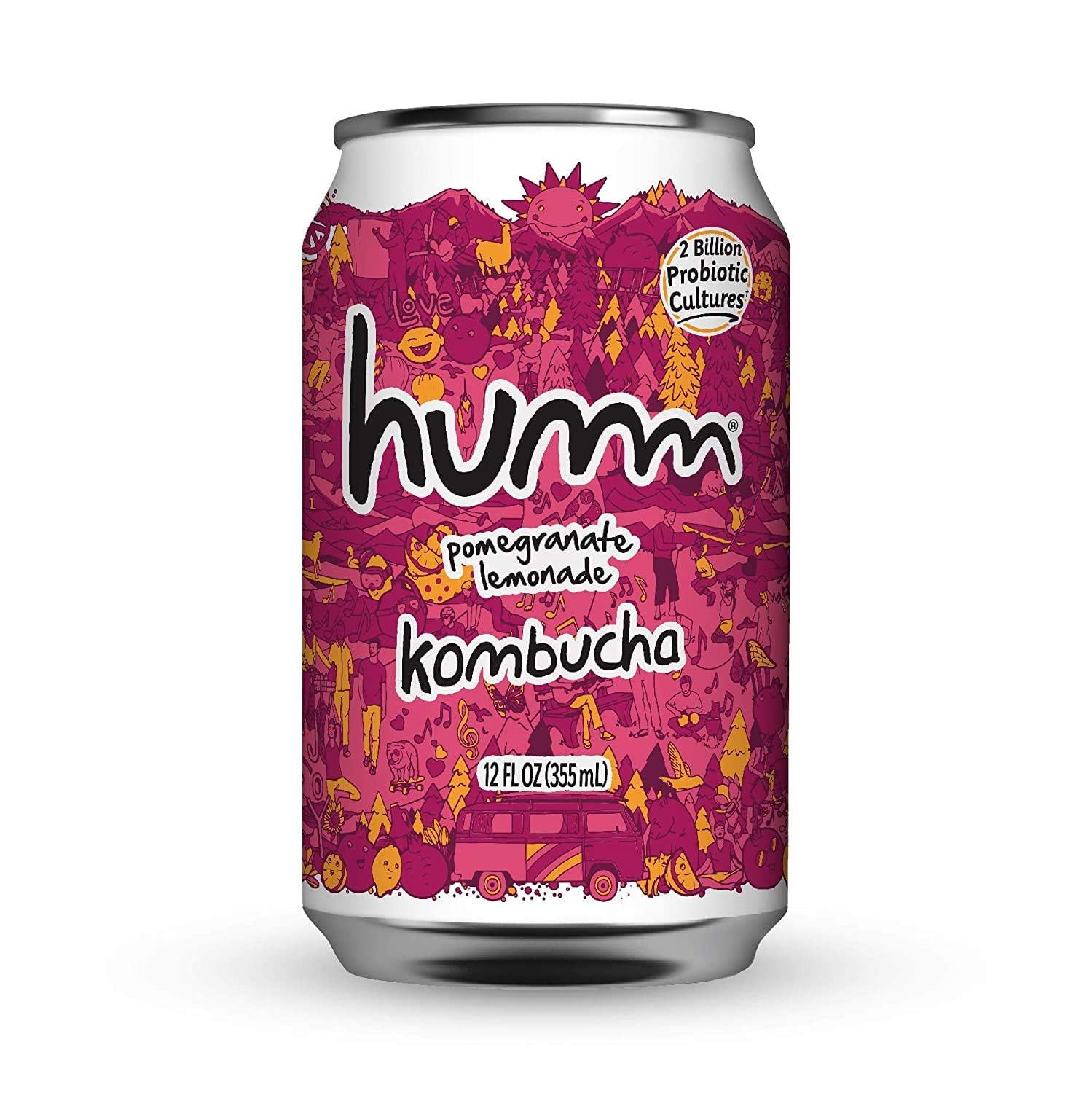 Humm Kombucha Pomegranate Lemonade (Pomegranate Lemonade, 12 Pack)