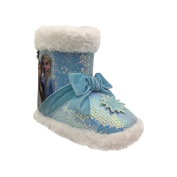 Disney Frozen 2 Anna & Elsa Cozy Faux Fur Lined Slipper Bootie (Toddler Girls)